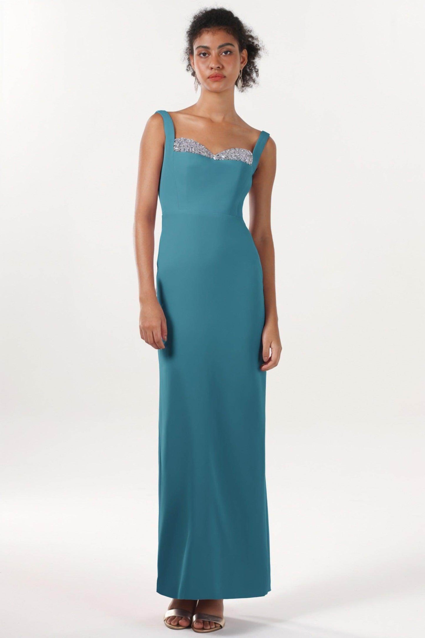Sheath-Column Maxi Stretch Crepe Formal Dress CS0590 - COCOMELODY