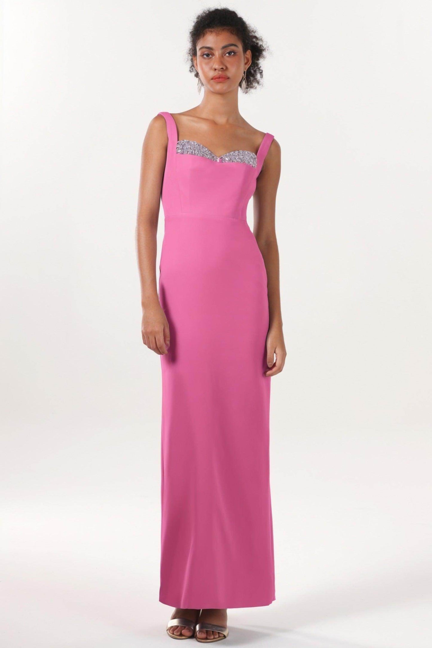 Sheath-Column Maxi Stretch Crepe Formal Dress CS0590 - COCOMELODY