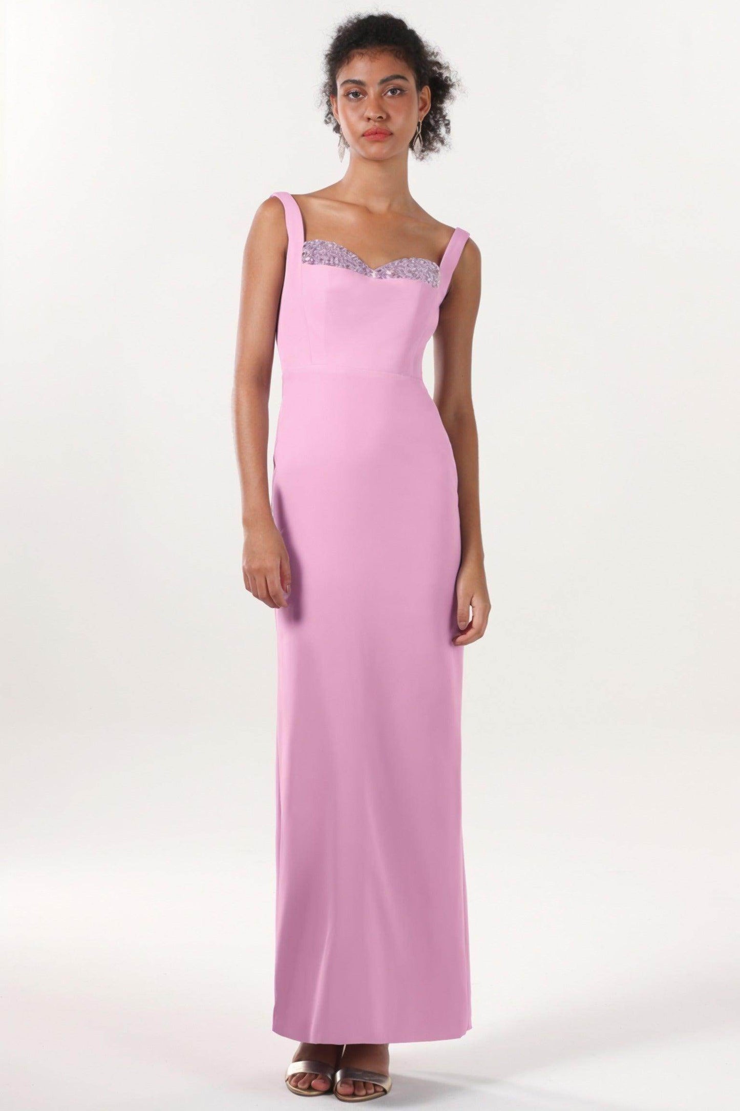 Sheath-Column Maxi Stretch Crepe Formal Dress CS0590 - COCOMELODY