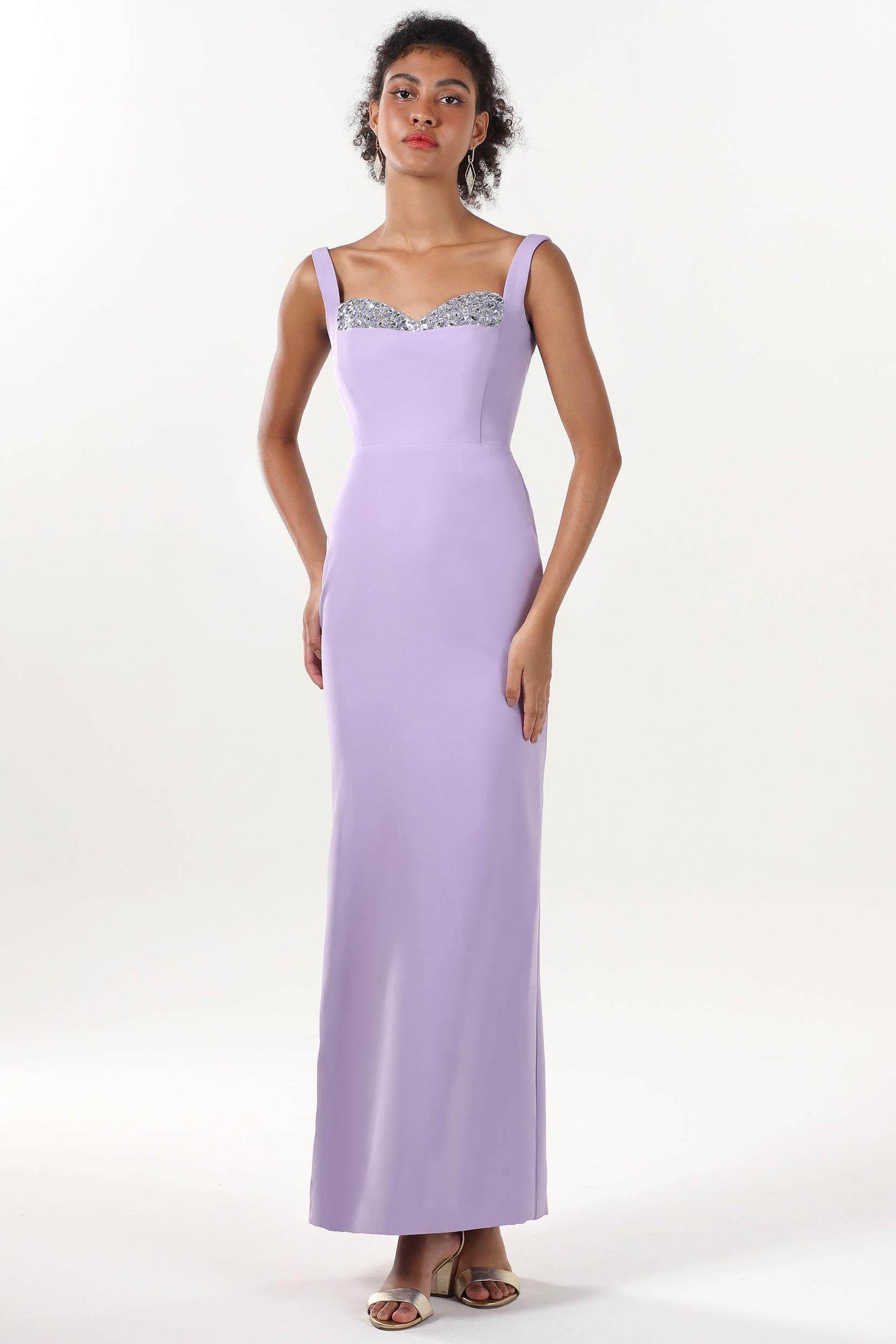 Sheath-Column Maxi Stretch Crepe Formal Dress CS0590 - COCOMELODY