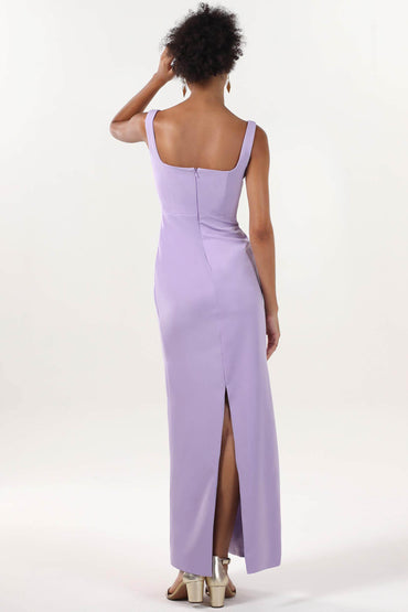Sheath-Column Maxi Stretch Crepe Formal Dress CS0590 - COCOMELODY