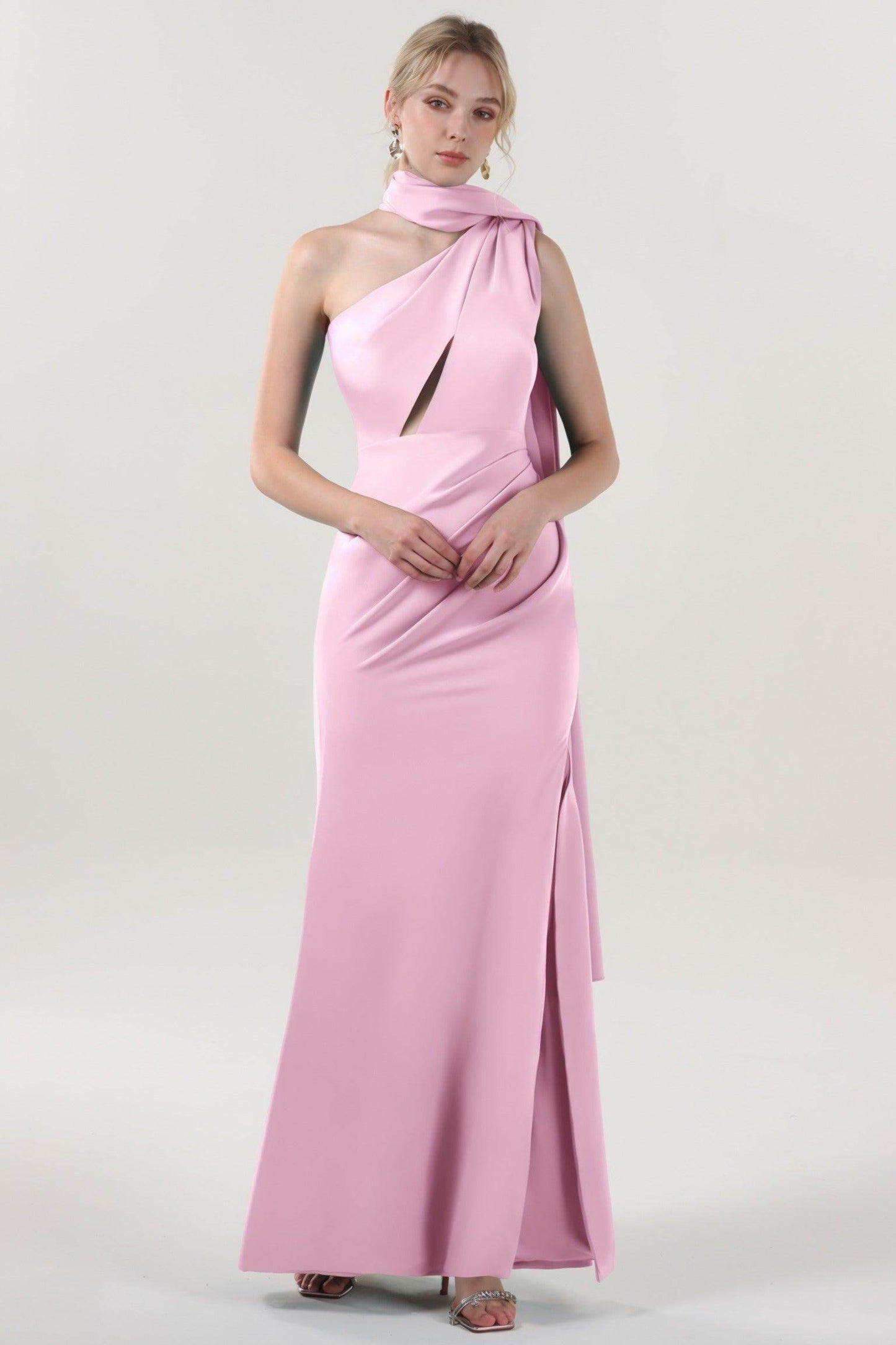 Sheath-Column Maxi Stretch Crepe Formal Dress CS0593 - COCOMELODY