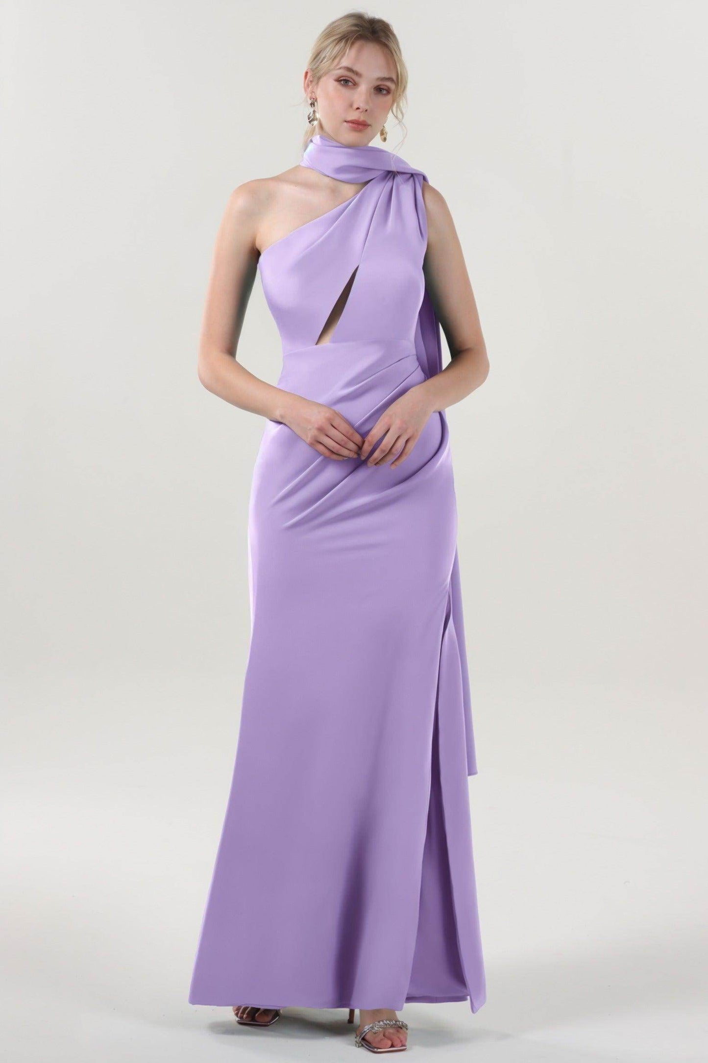 Sheath-Column Maxi Stretch Crepe Formal Dress CS0593 - COCOMELODY