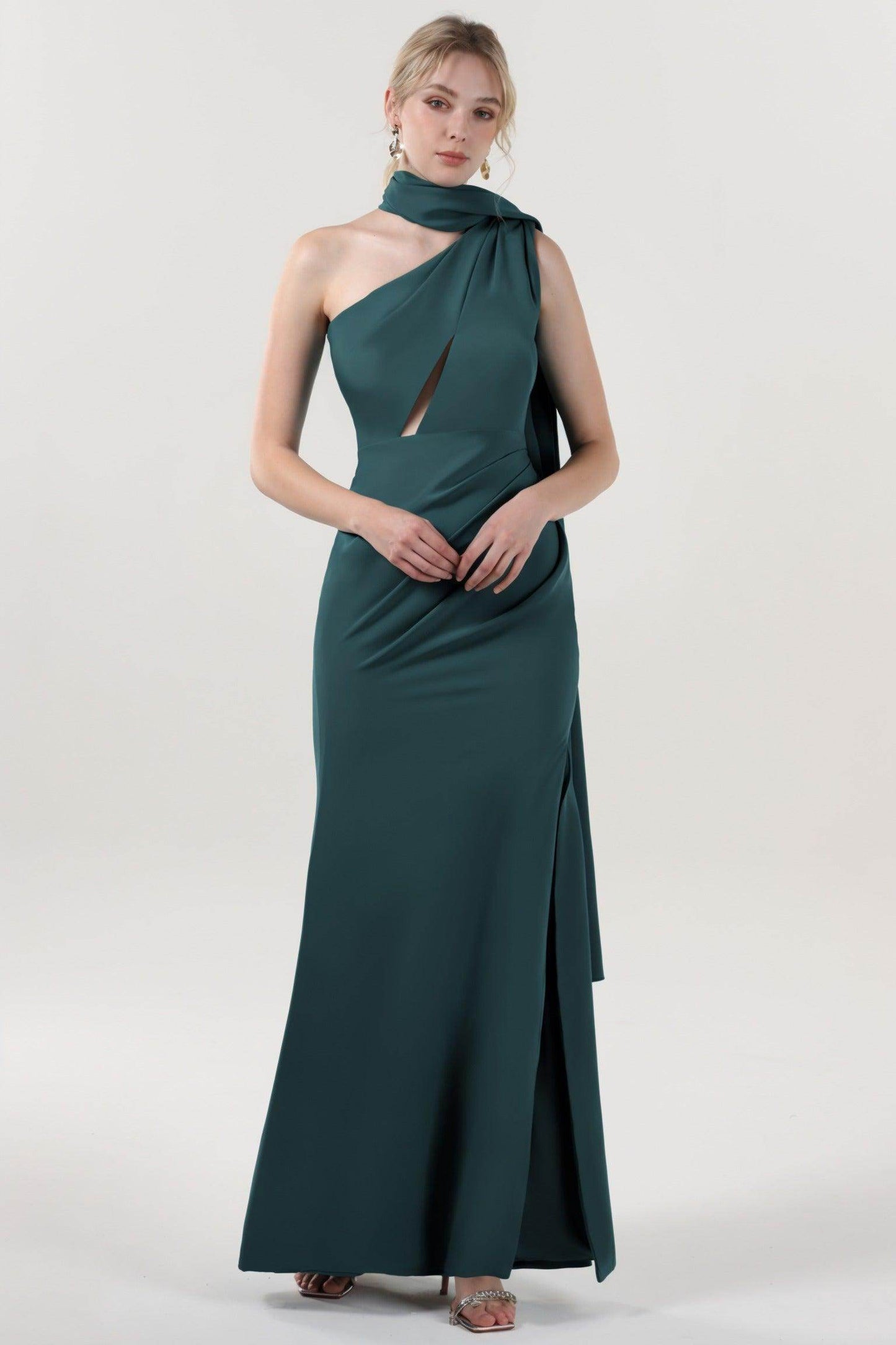 Sheath-Column Maxi Stretch Crepe Formal Dress CS0593 - COCOMELODY