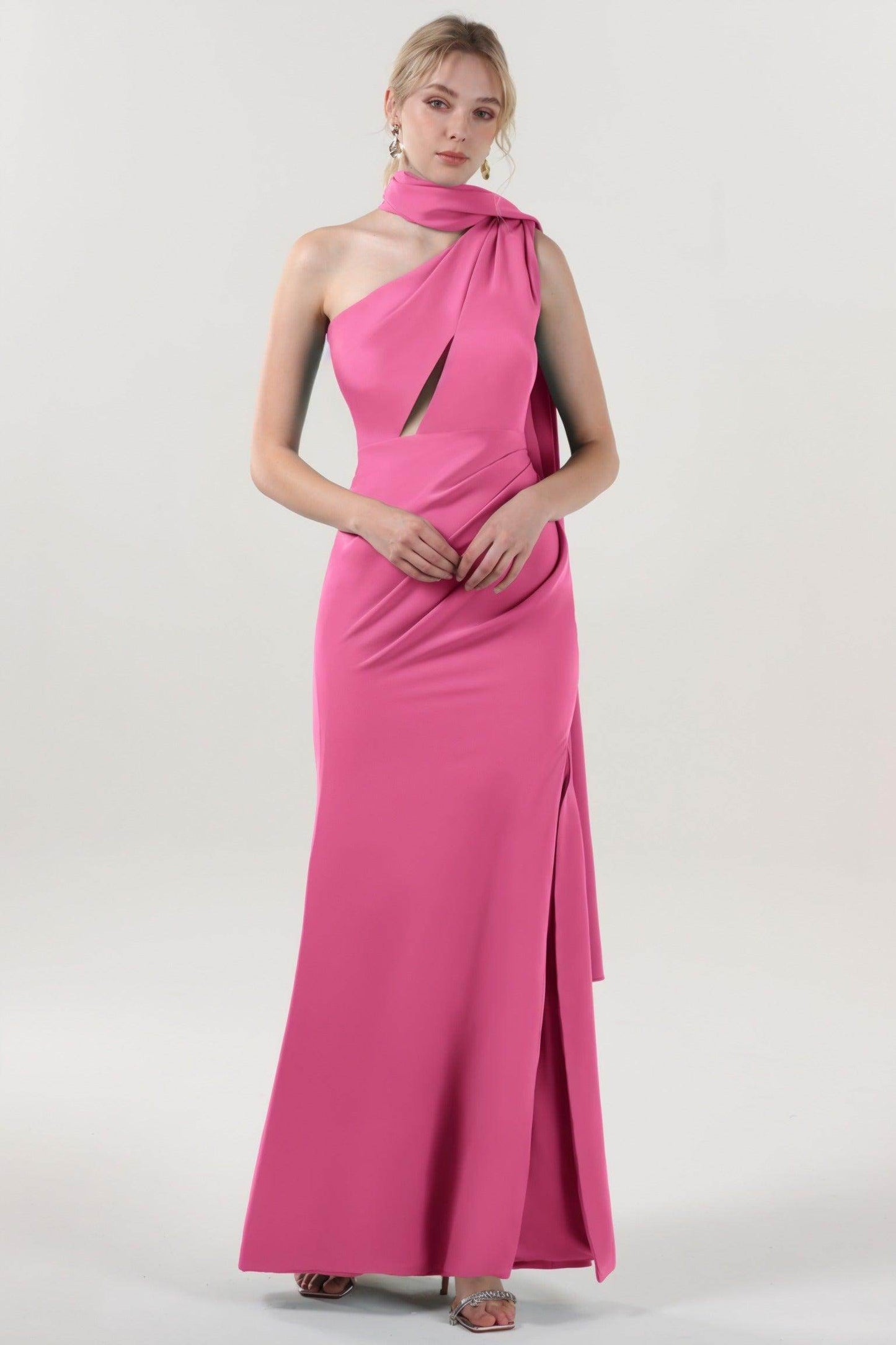 Sheath-Column Maxi Stretch Crepe Formal Dress CS0593 - COCOMELODY