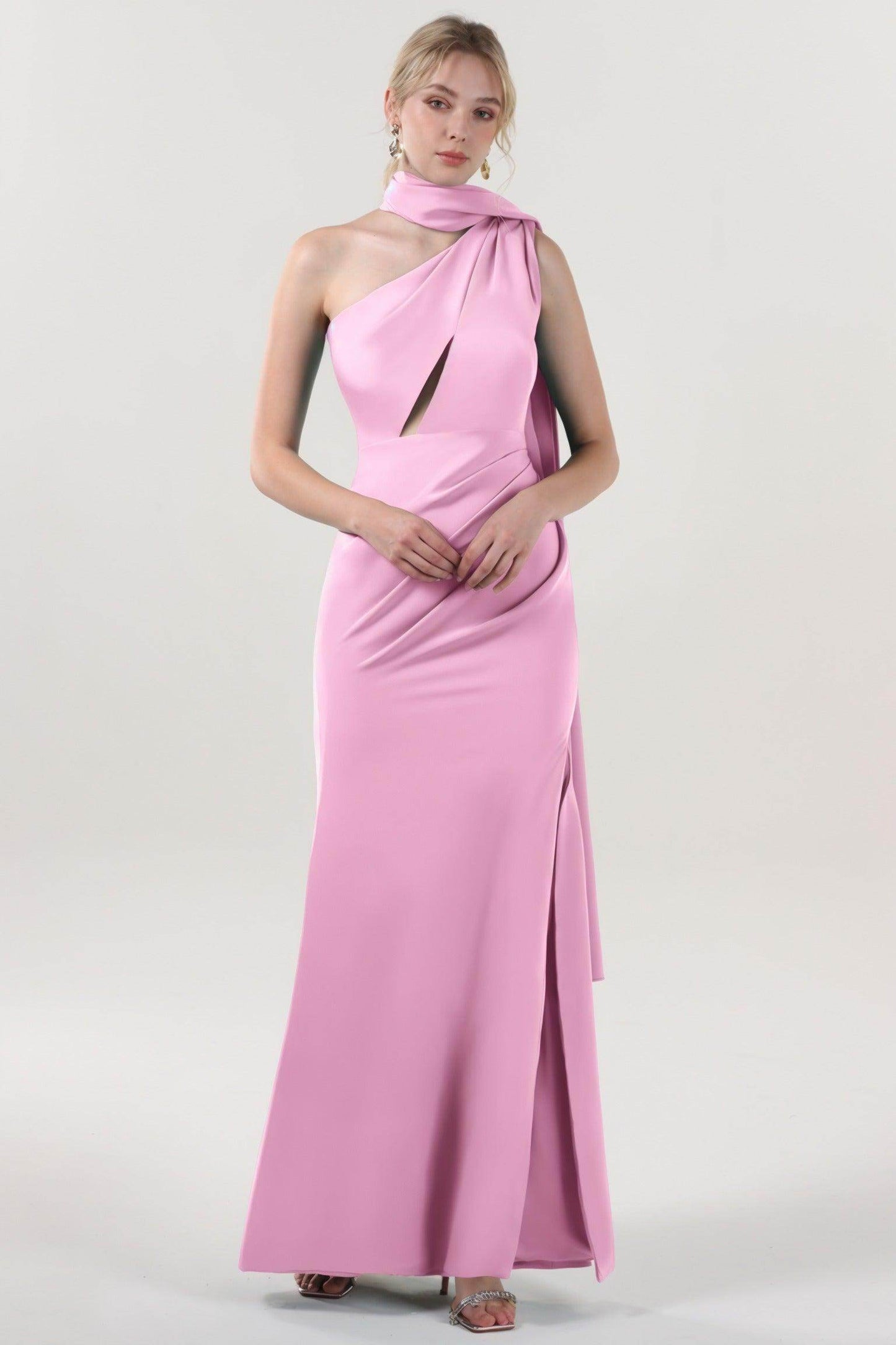 Sheath-Column Maxi Stretch Crepe Formal Dress CS0593 - COCOMELODY