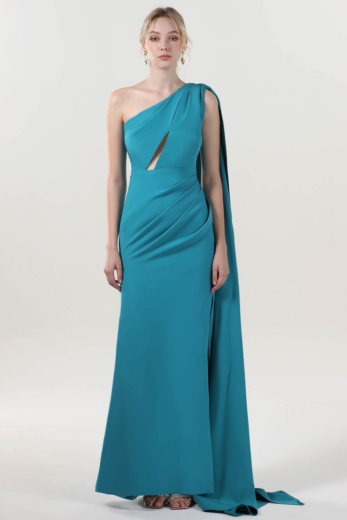 Sheath-Column Maxi Stretch Crepe Formal Dress CS0593 - COCOMELODY
