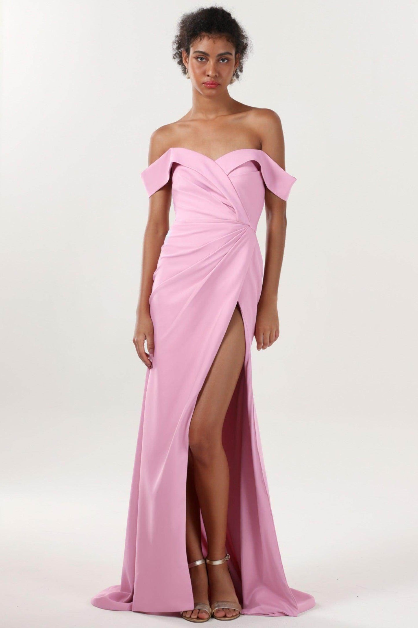 Sheath-Column Sweep-Brush Train Stretch Crepe Formal Dress CS0595 - COCOMELODY