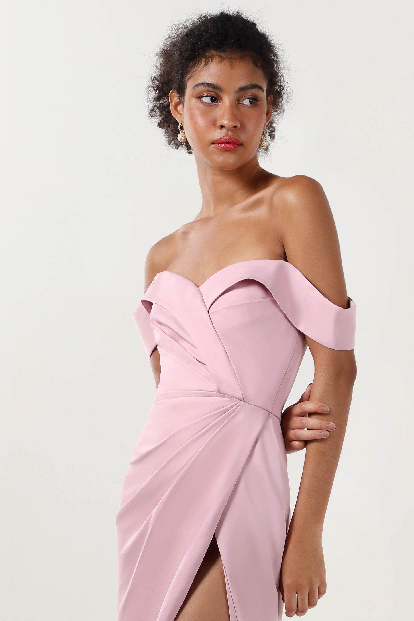 Sheath-Column Sweep-Brush Train Stretch Crepe Formal Dress CS0595 - COCOMELODY