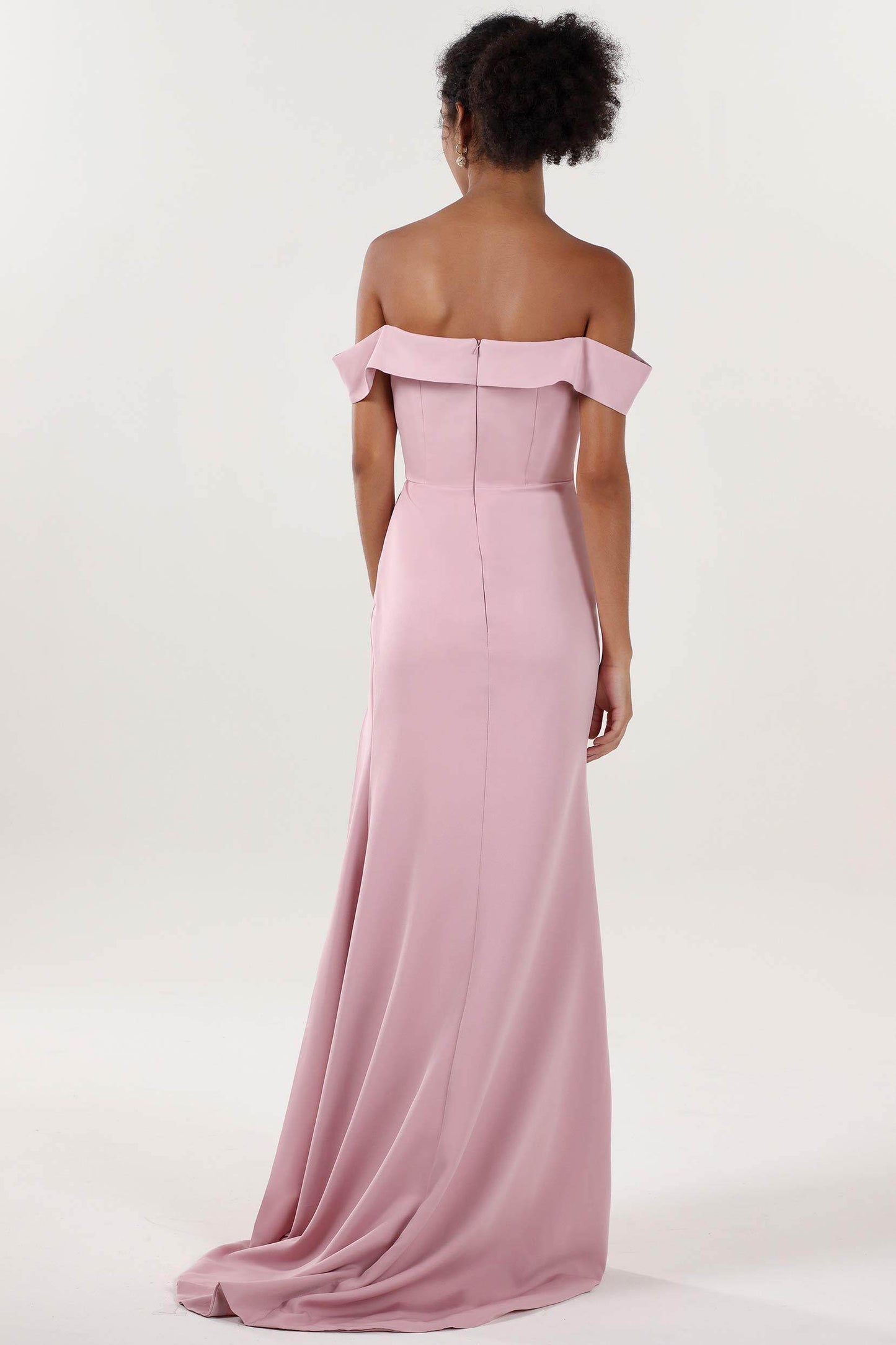 Sheath-Column Sweep-Brush Train Stretch Crepe Formal Dress CS0595 - COCOMELODY