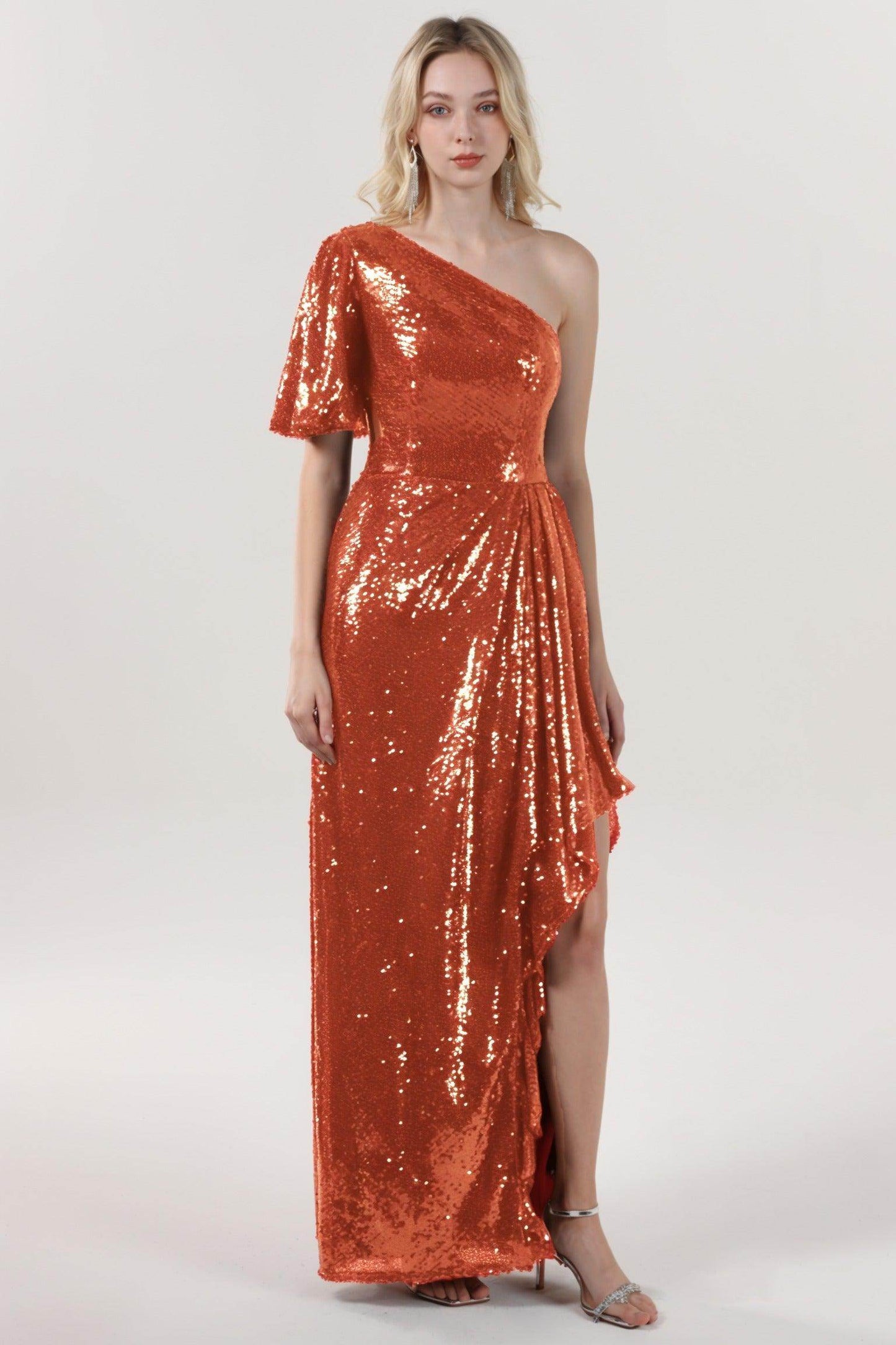 Sheath-Column Maxi Sequined Formal Dress CS0620 - COCOMELODY
