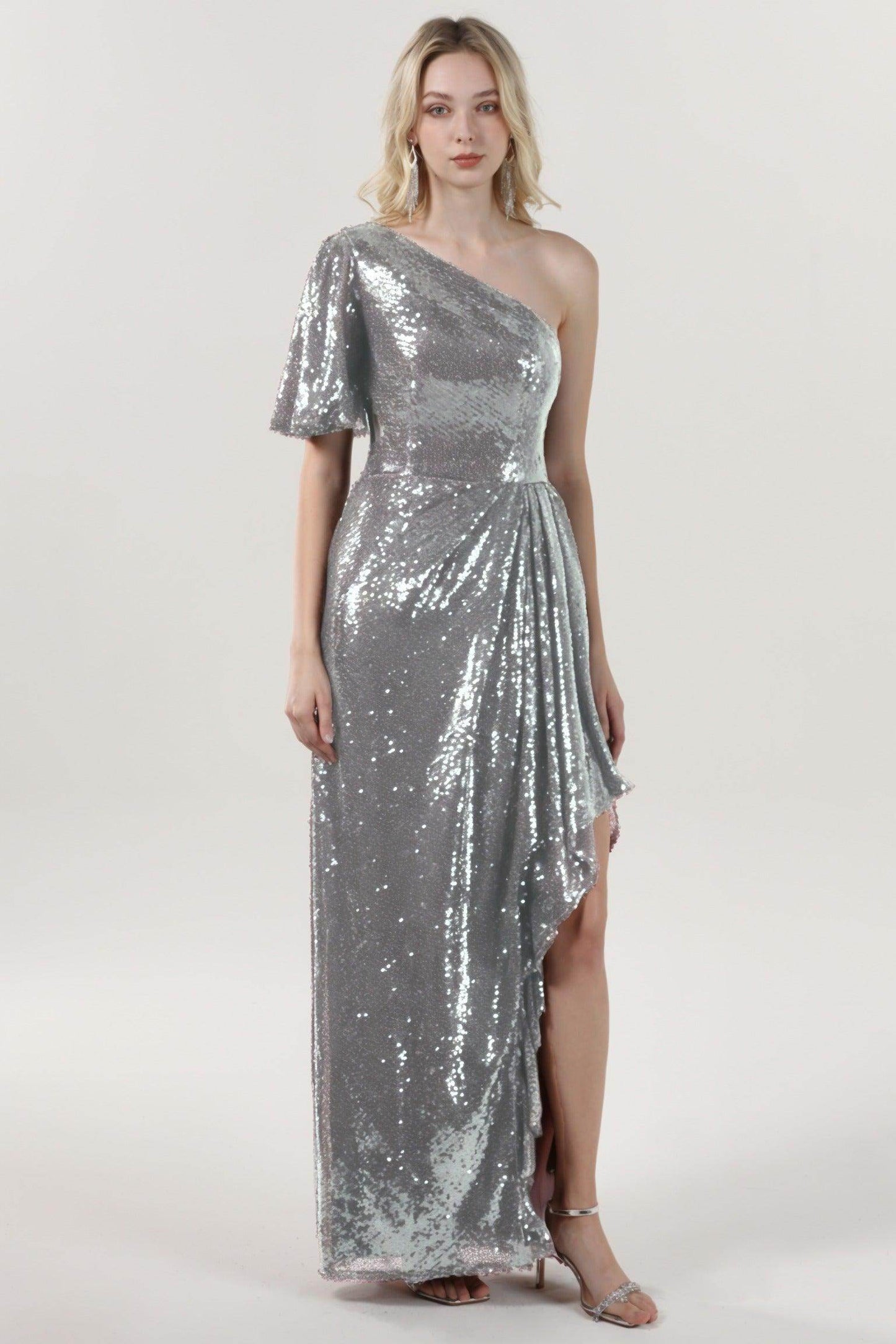 Sheath-Column Maxi Sequined Formal Dress CS0620 - COCOMELODY