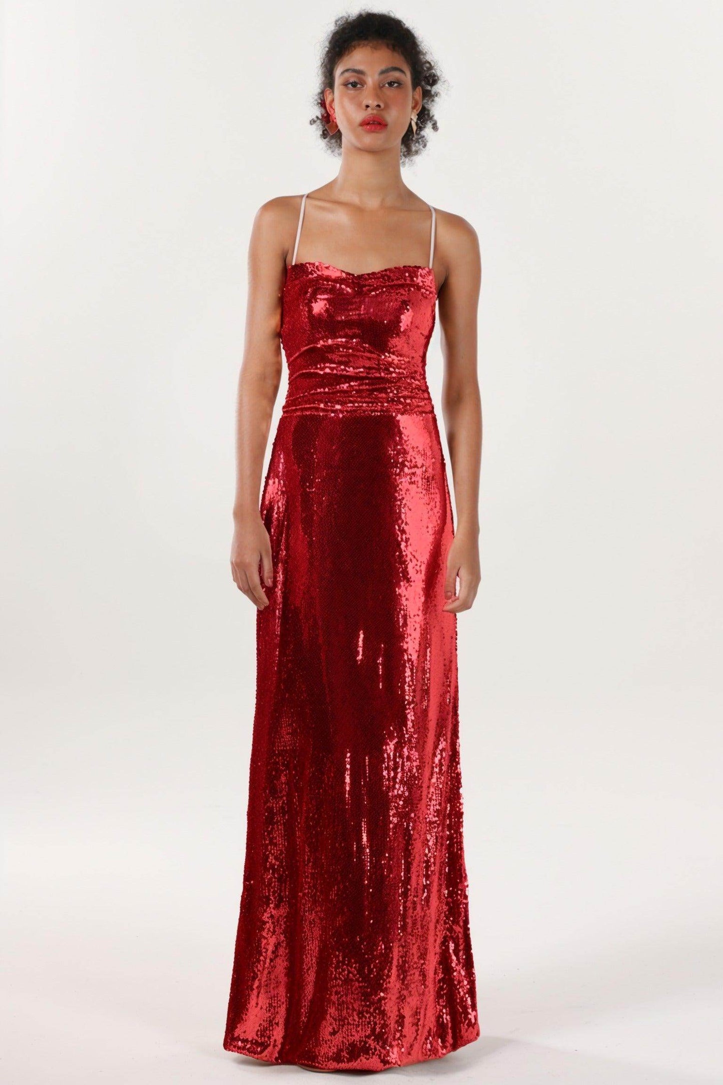 Sheath-Column Maxi Sequined Formal Dress CS0622 - COCOMELODY