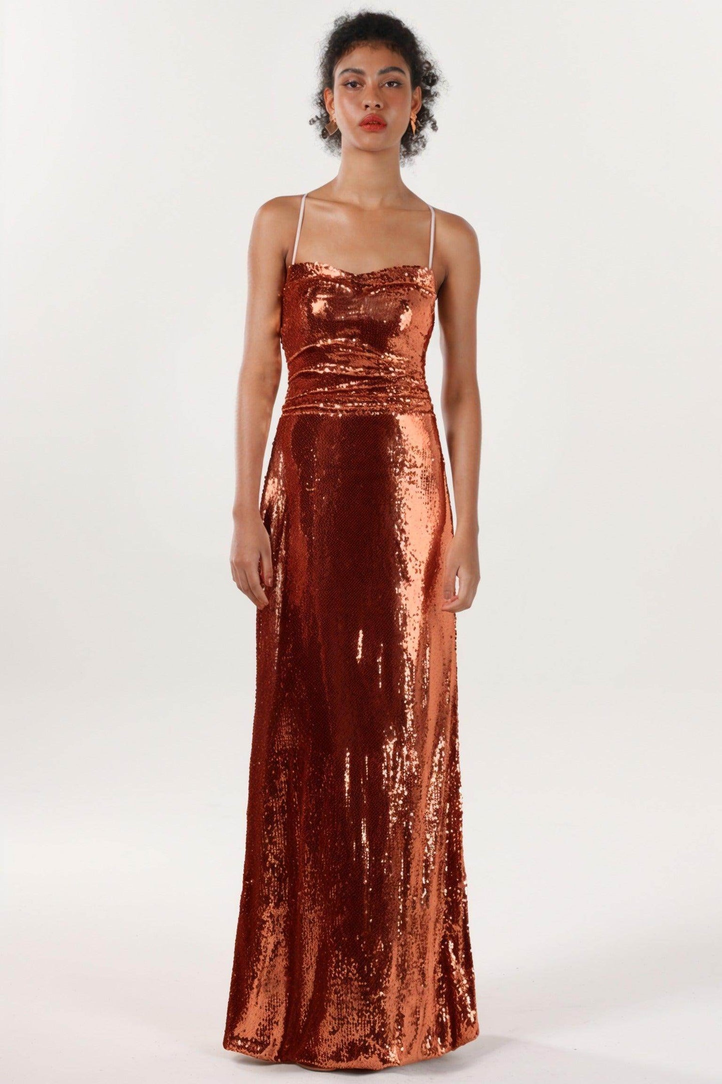 Sheath-Column Maxi Sequined Formal Dress CS0622 - COCOMELODY