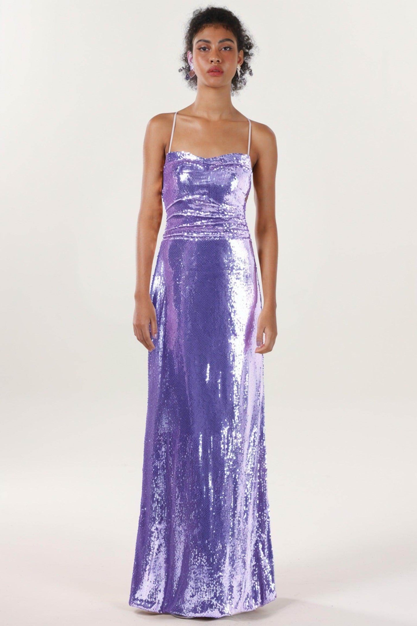 Sheath-Column Maxi Sequined Formal Dress CS0622 - COCOMELODY