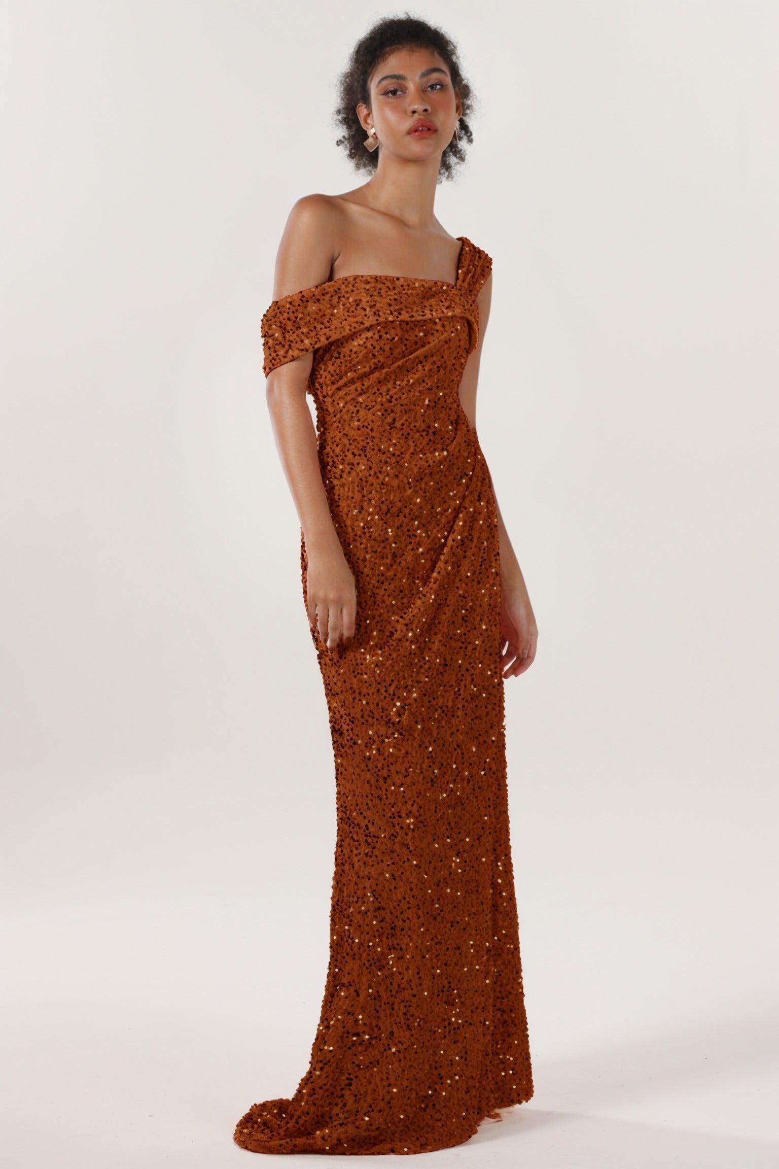 Sheath-Column Sweep-Brush Train Velvet Sequin Bridesmaid Dress COCOMELODY CS0635BM, Black Sheath-Column Sweep-Brush Train Velvet Sequin Bridesmaid Dress COCOMELODY CS0635BM, Black