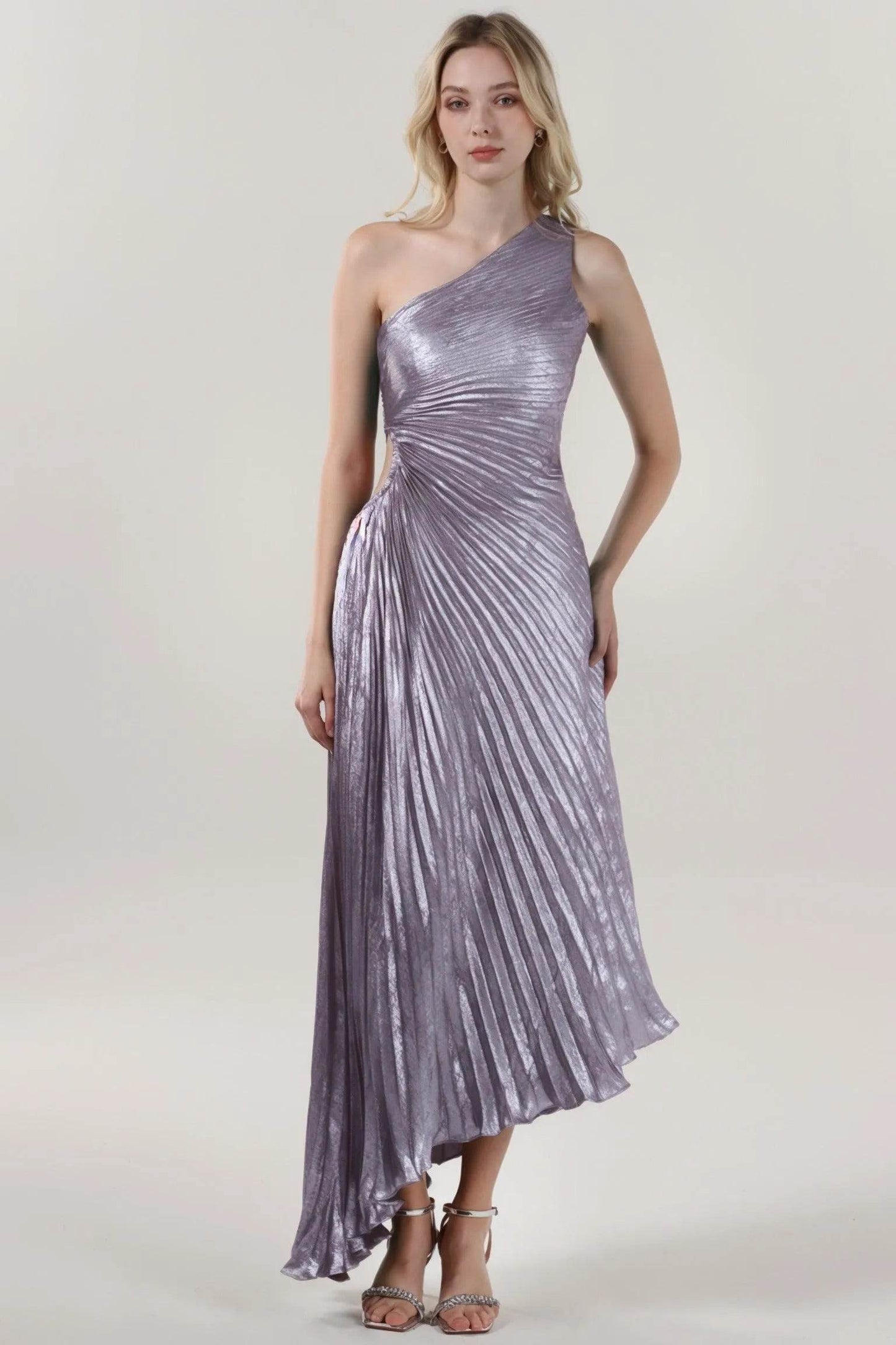 Sheath-Column Midi Metallic Formal Dress CS0644 - COCOMELODY