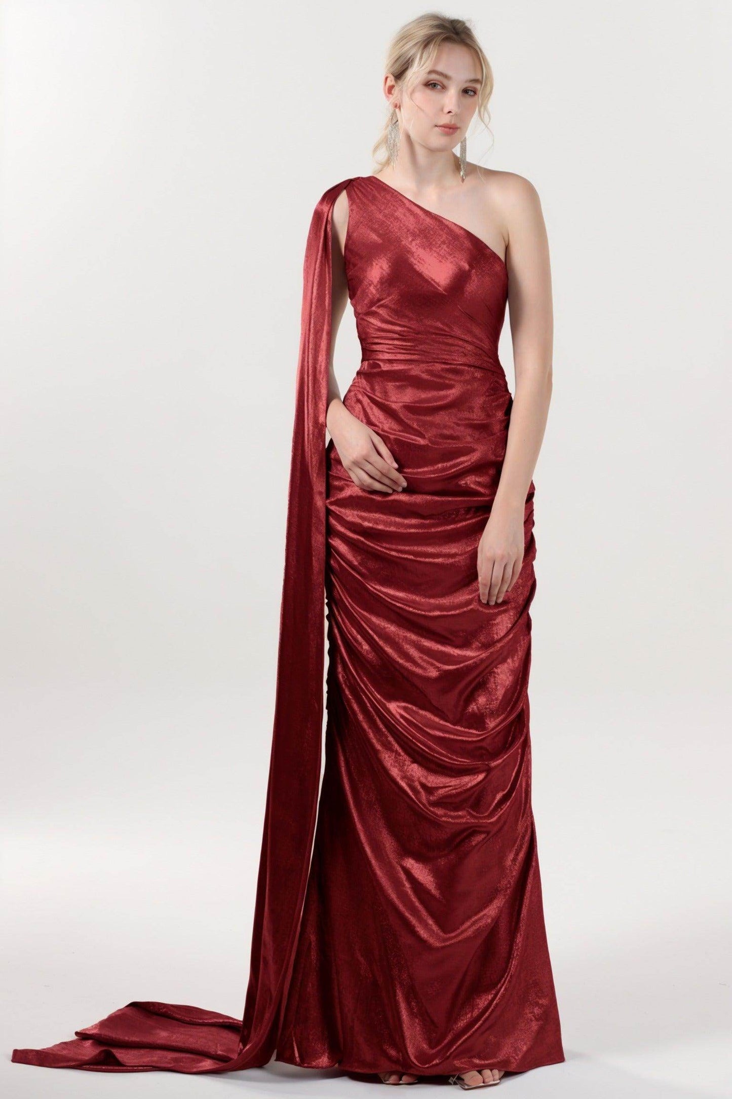 Trumpet-Mermaid Maxi Metallic Formal Dress CS0647 - COCOMELODY