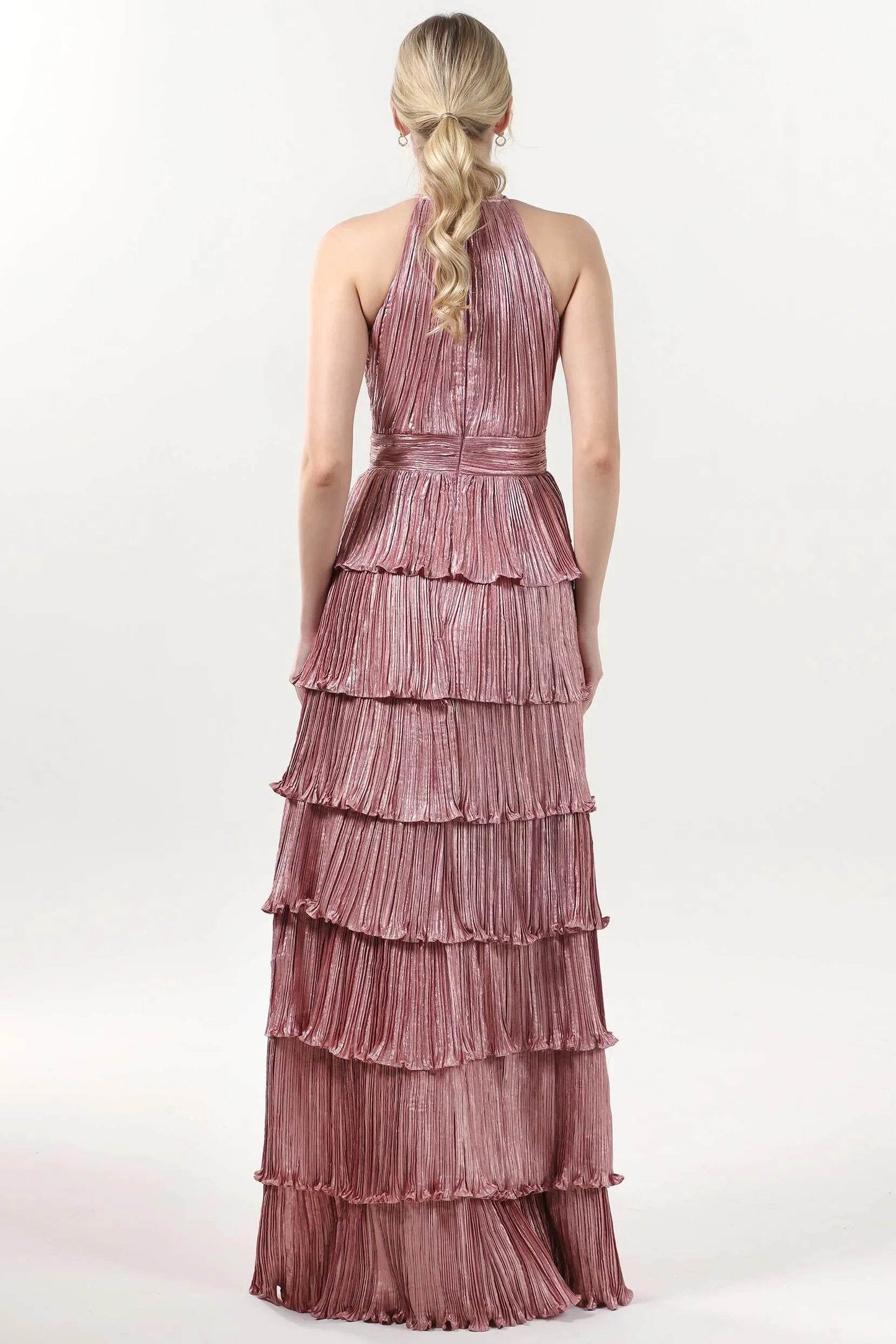 A-line Maxi Metallic Formal Dress CS0652 - COCOMELODY