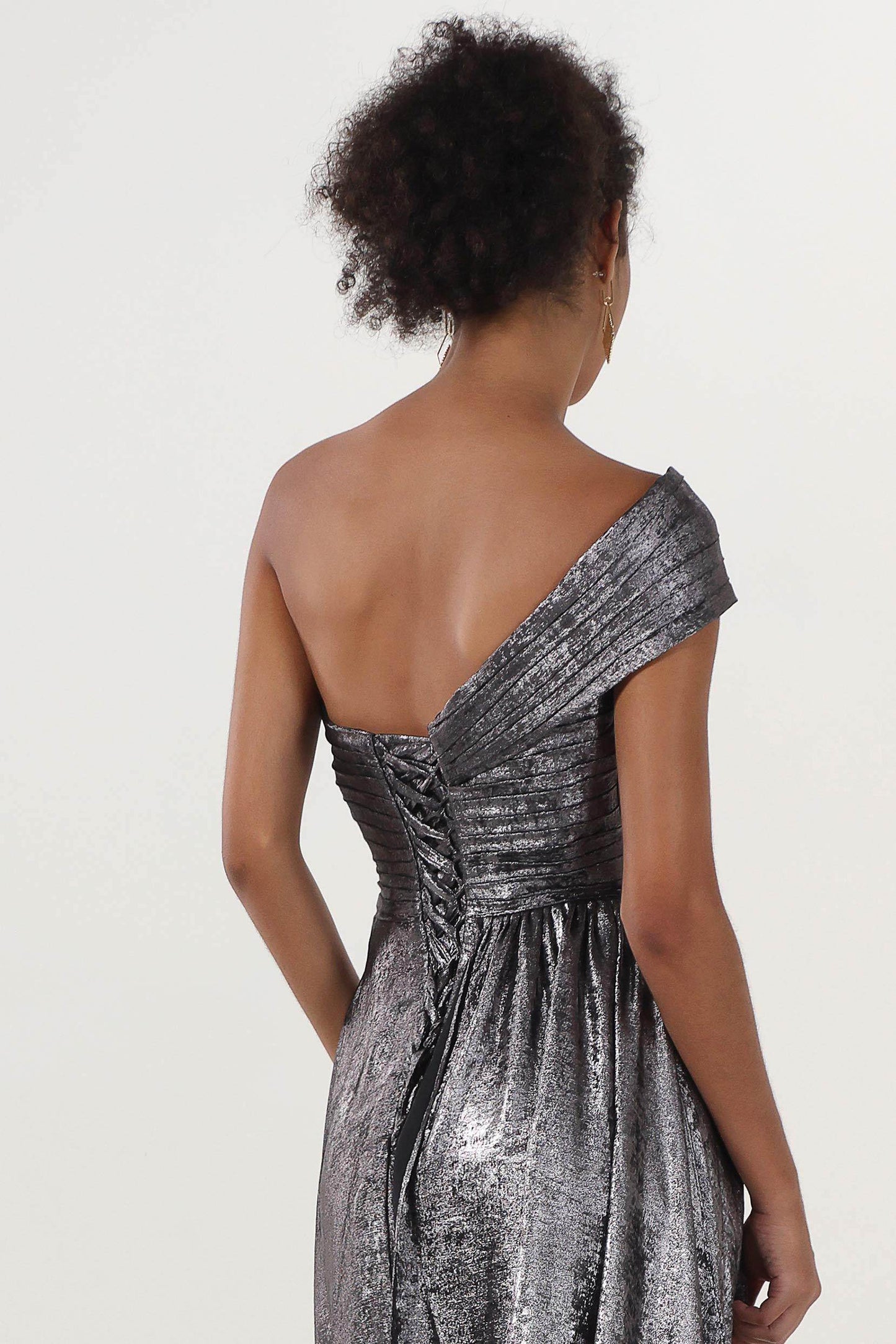 A-Line Maxi Metallic Formal Dress CS0653 - COCOMELODY