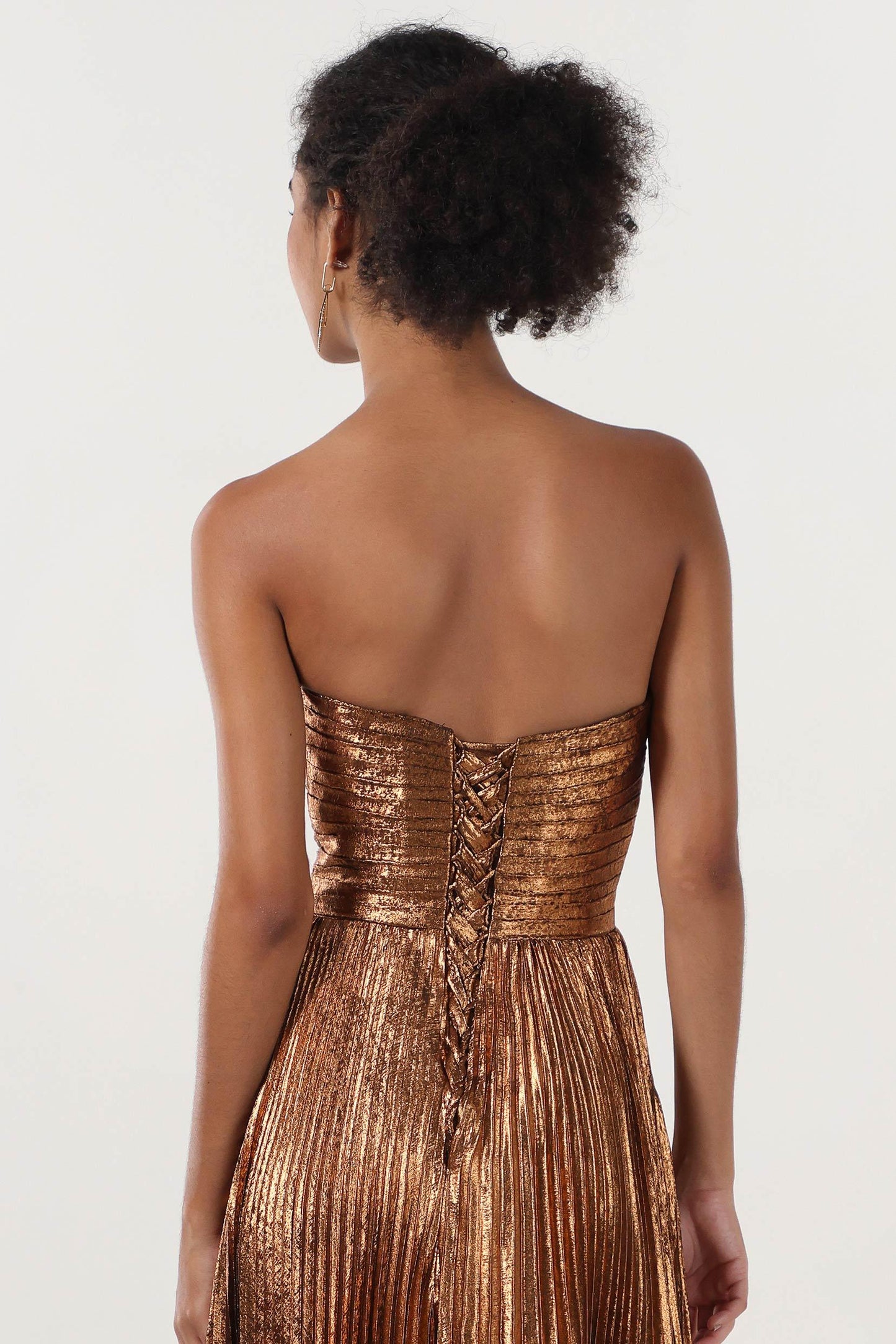 A-Line Maxi Metallic Formal Dress CS0656