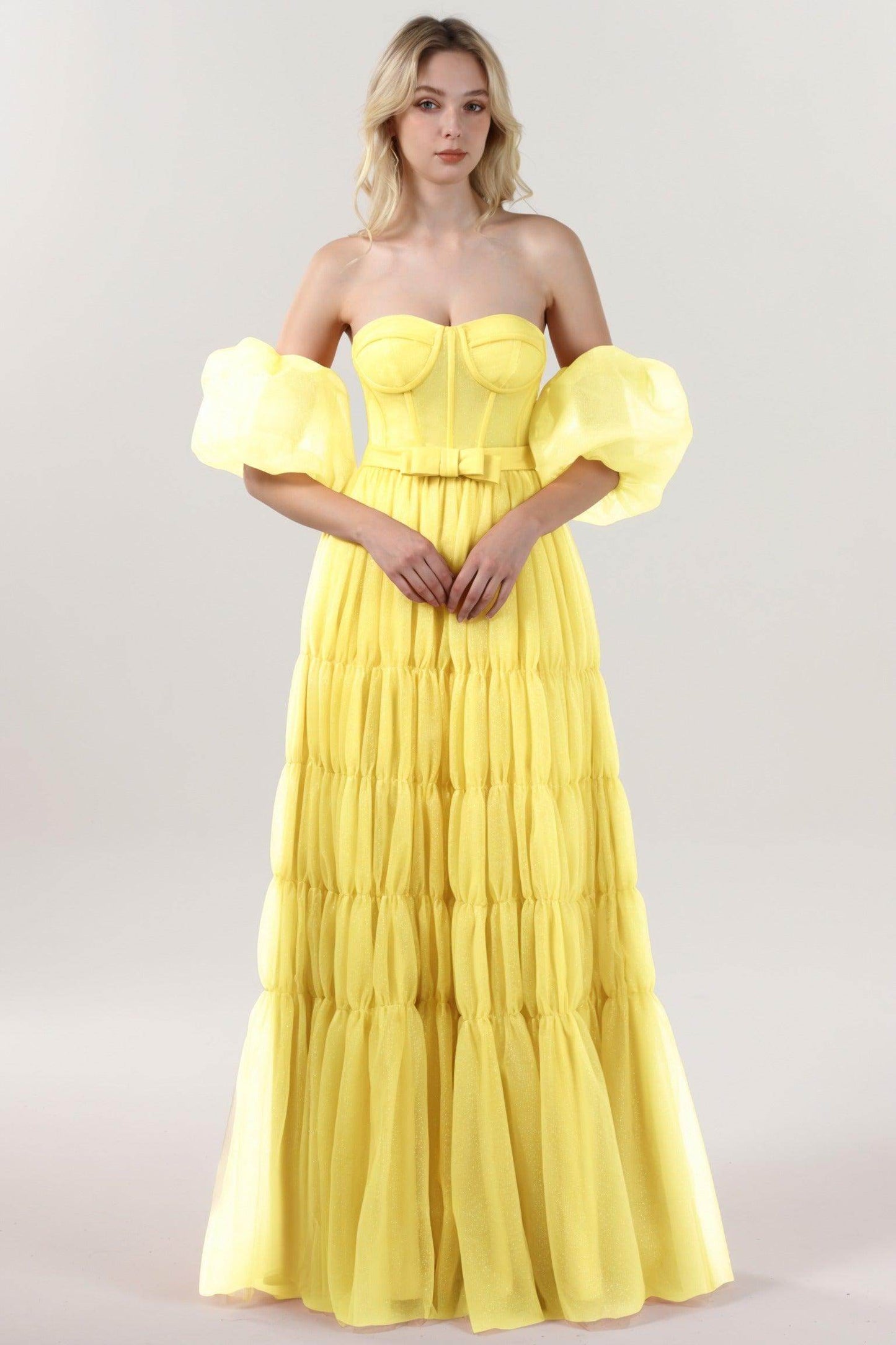 A-Line Maxi Tulle Formal Dress CS0661 - COCOMELODY