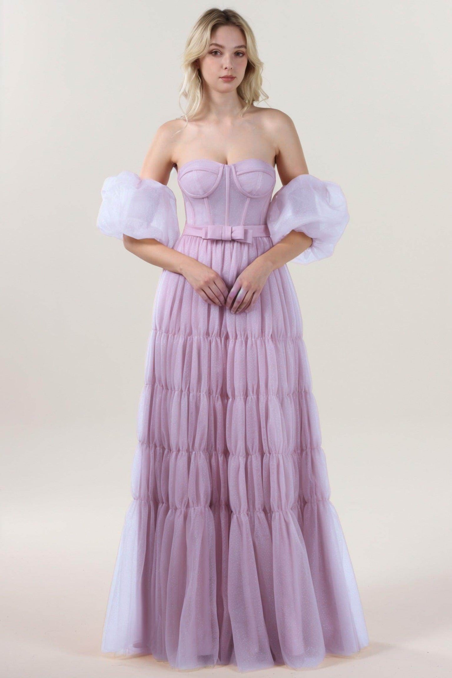 A-Line Maxi Tulle Formal Dress CS0661 - COCOMELODY