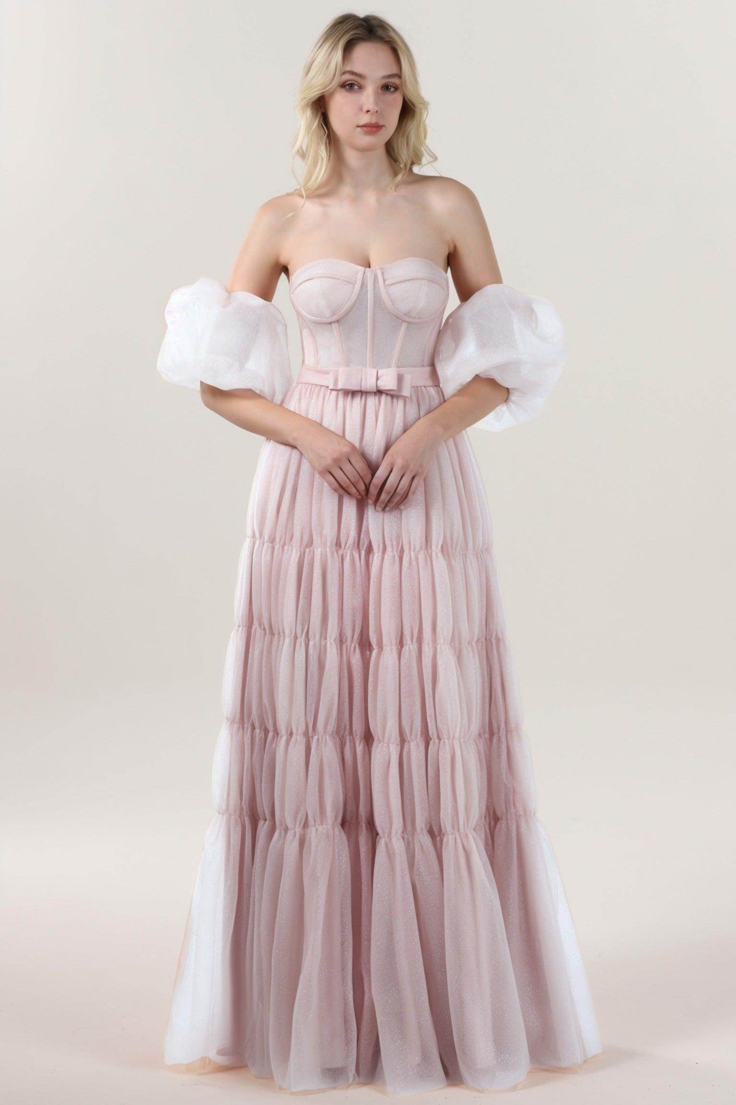 A-Line Maxi Tulle Formal Dress CS0661 - COCOMELODY