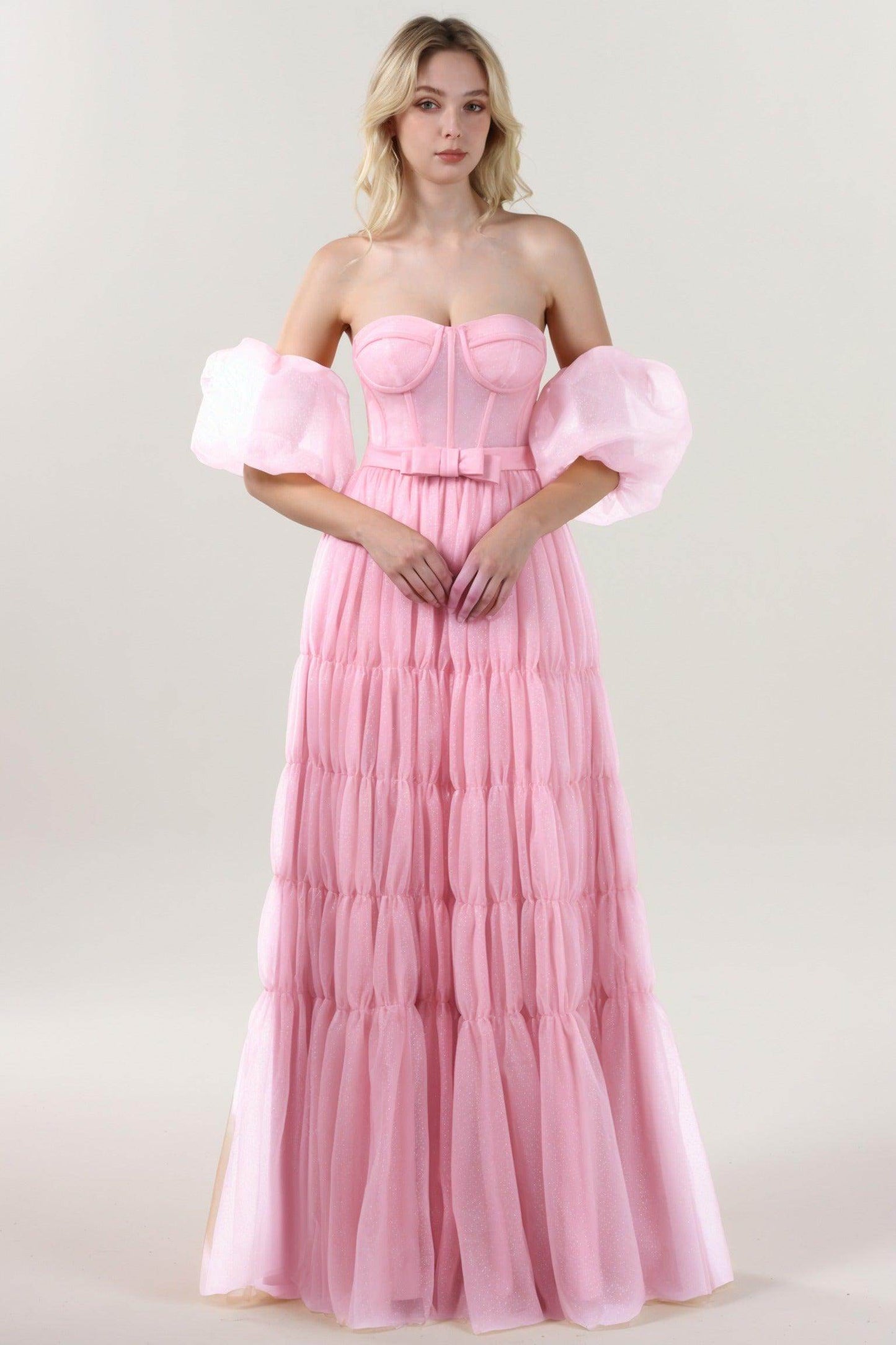 A-Line Maxi Tulle Formal Dress CS0661 - COCOMELODY