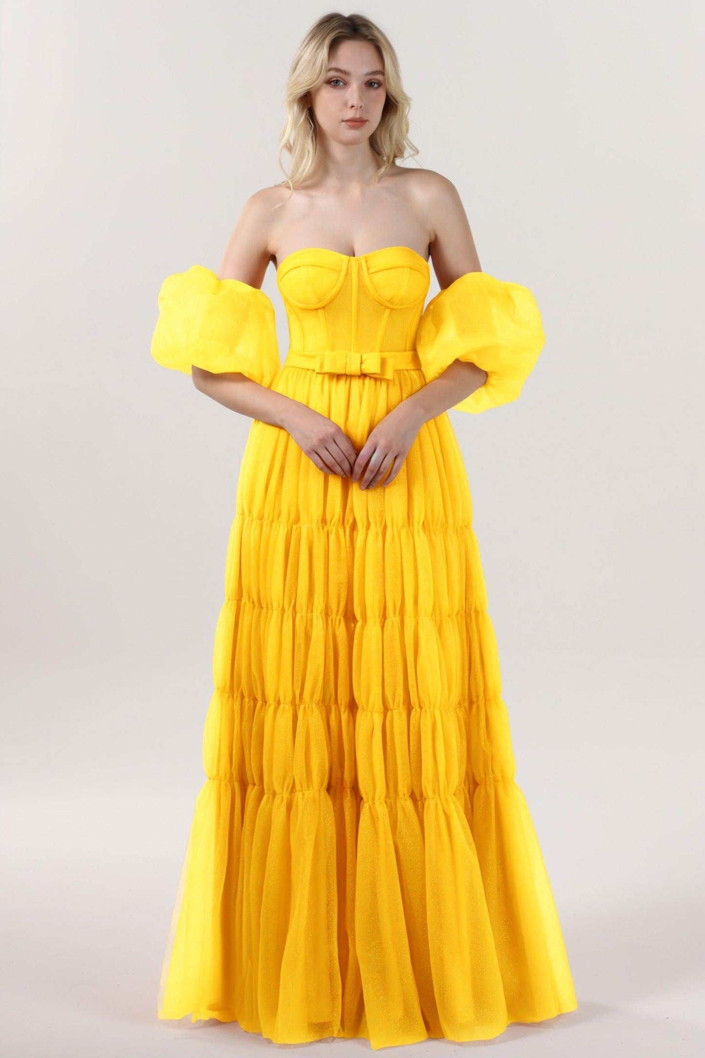 A-Line Maxi Tulle Formal Dress CS0661 - COCOMELODY