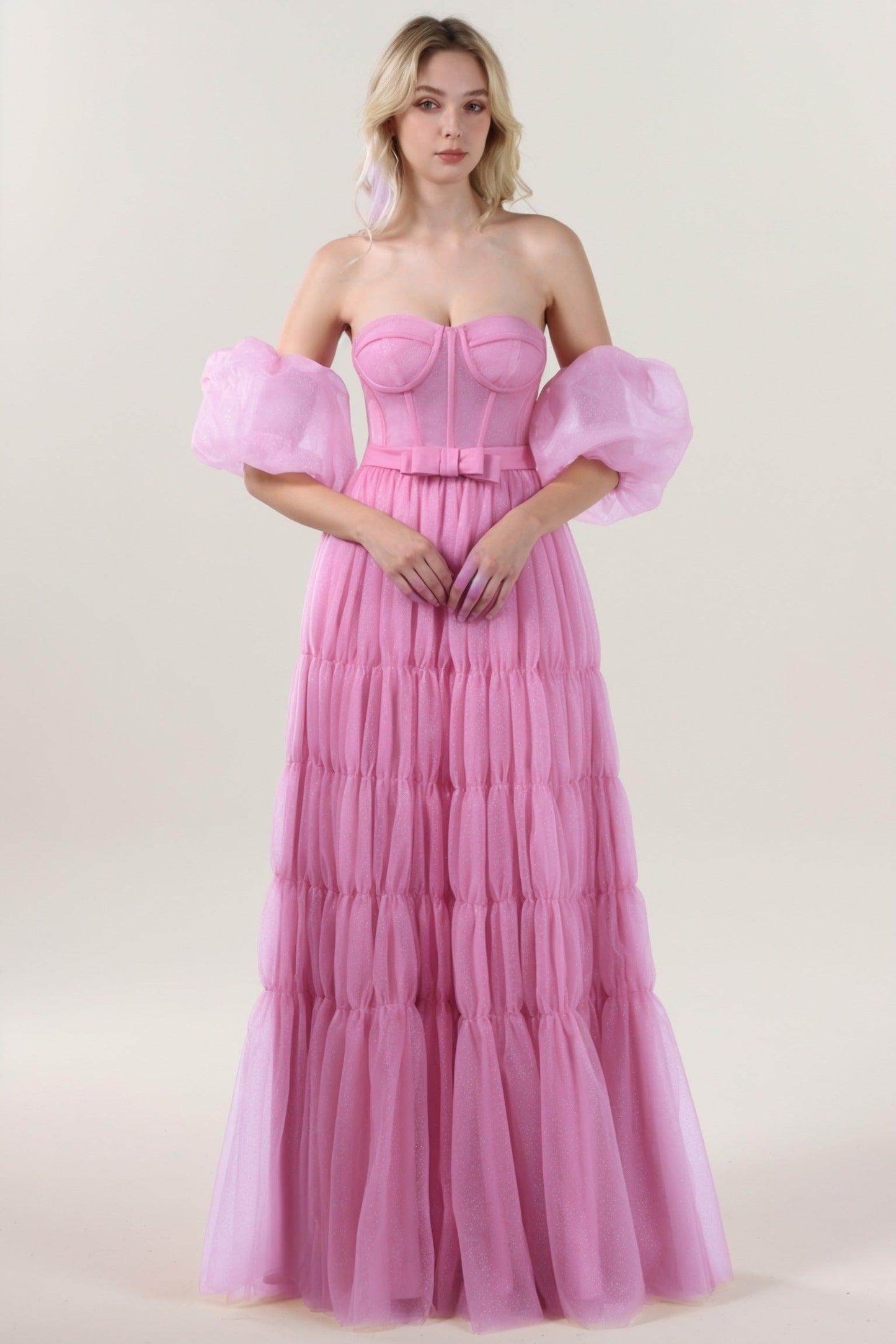 A-Line Maxi Tulle Formal Dress CS0661 - COCOMELODY