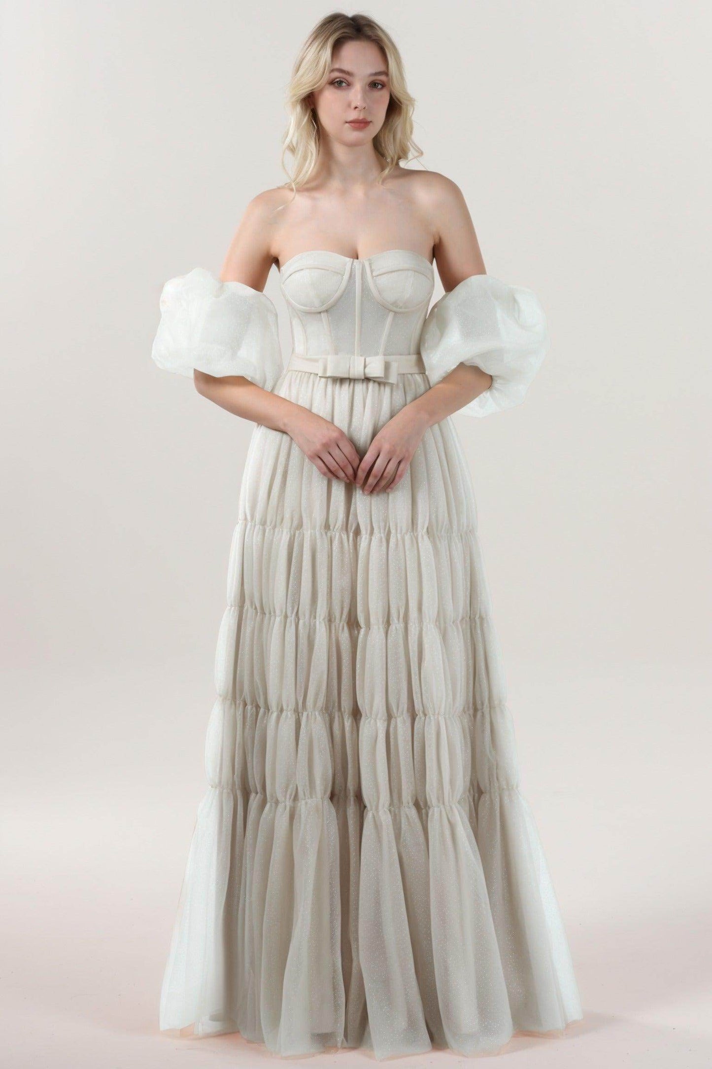A-Line Maxi Tulle Formal Dress CS0661 - COCOMELODY