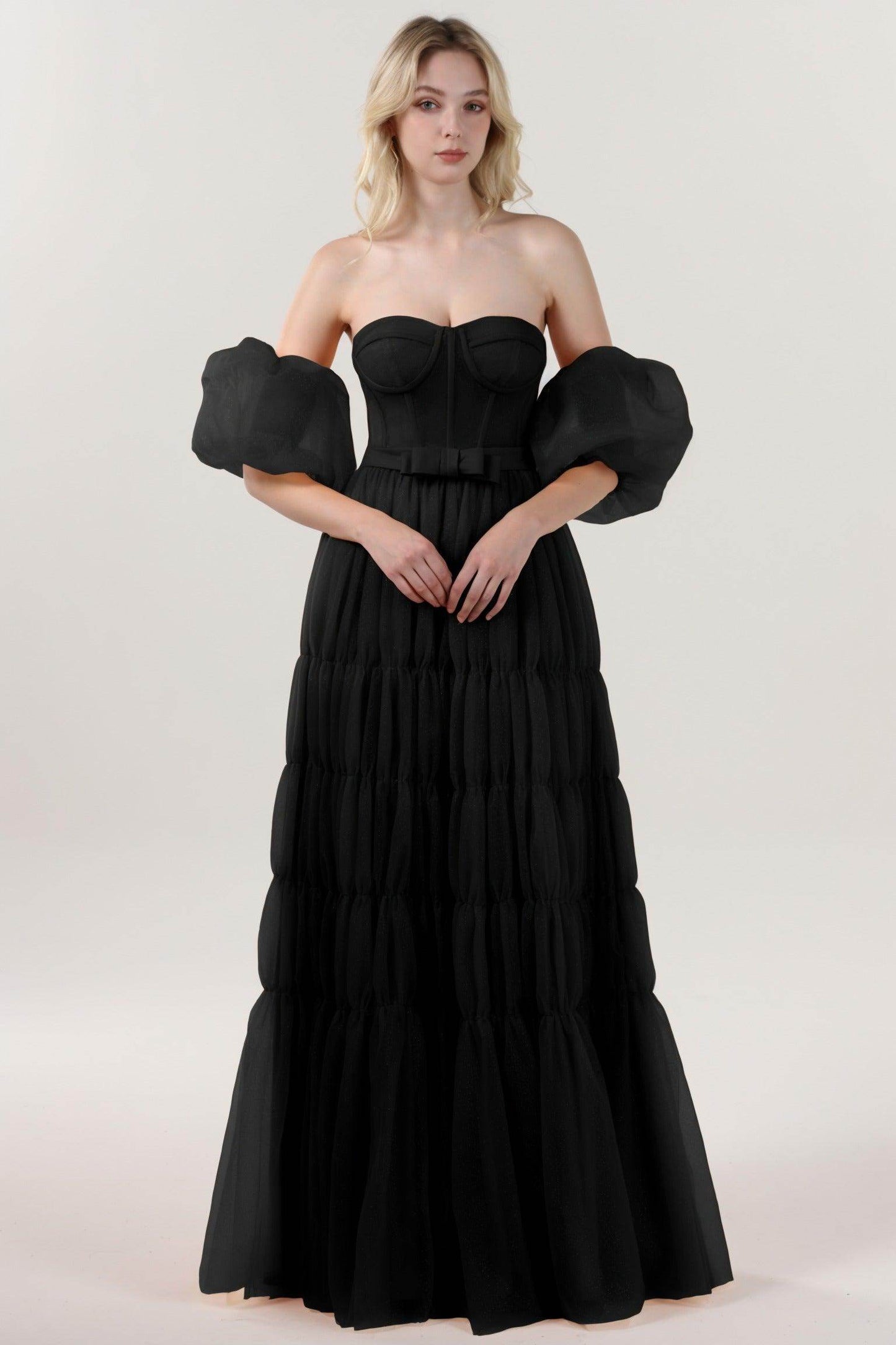 A-Line Maxi Tulle Formal Dress CS0661 - COCOMELODY