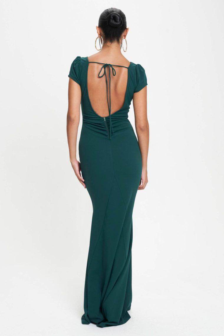 Sheath-Column Sweep-Brush Train Polyester Spandex Dress CS0673 - COCOMELODY