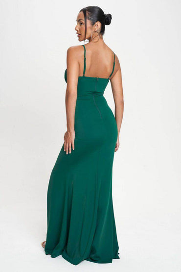 Sheath-Column Sweep-Brush Train Nylon Spandex Dress CS0674 - COCOMELODY