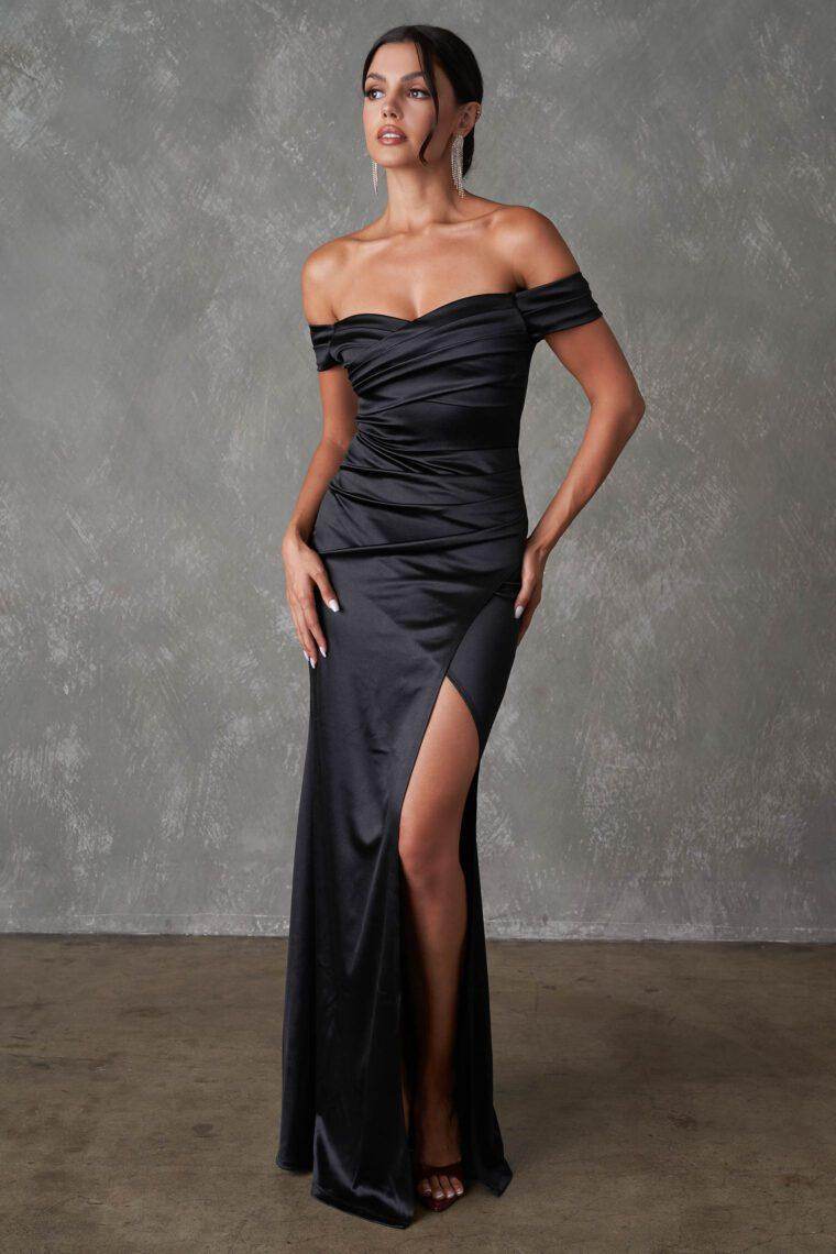 Sheath-Column Sweep-Brush Train Polyester Spandex Dress COCOMELODY CS0677, 7 Days / Black / M Sheath-Column Sweep-Brush Train Polyester Spandex Dress COCOMELODY CS0677, 7 Days / Black / M