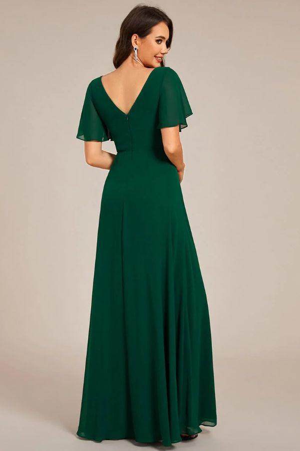 A-Line Maxi Chiffon Dress CS0682 - COCOMELODY