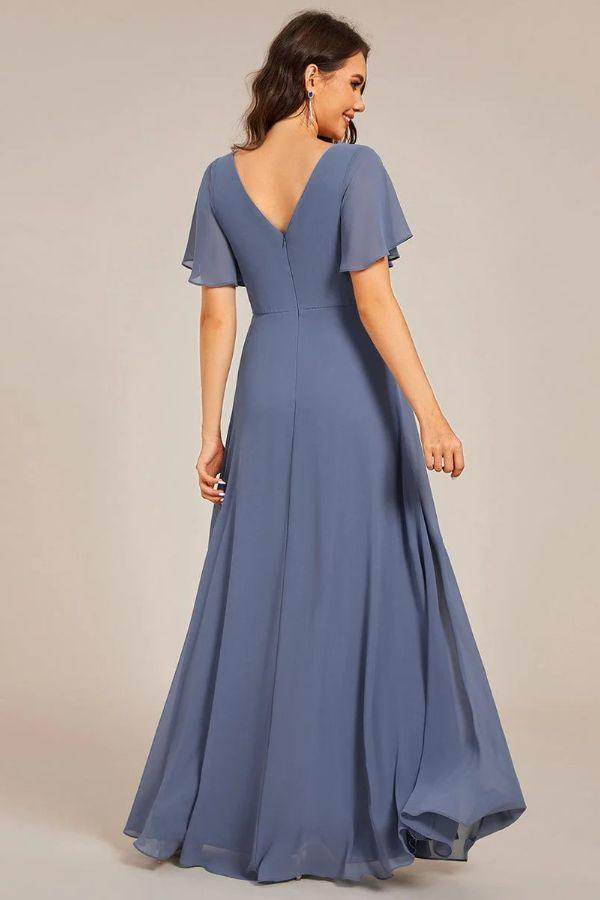 A-Line Maxi Chiffon Dress CS0682 - COCOMELODY