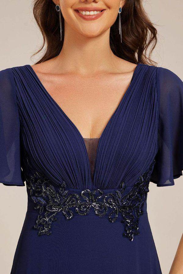 A-Line Maxi Chiffon Dress CS0682 - COCOMELODY