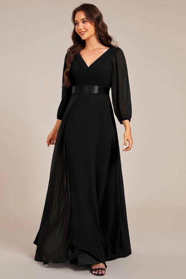 A-Line Maxi Chiffon Dress CS0683 - COCOMELODY