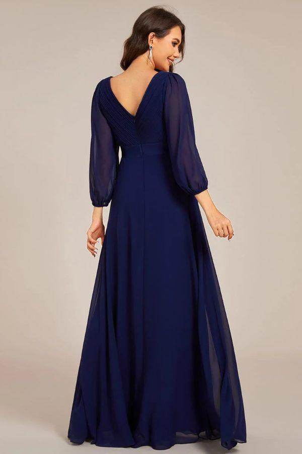 A-Line Maxi Chiffon Dress CS0683 - COCOMELODY