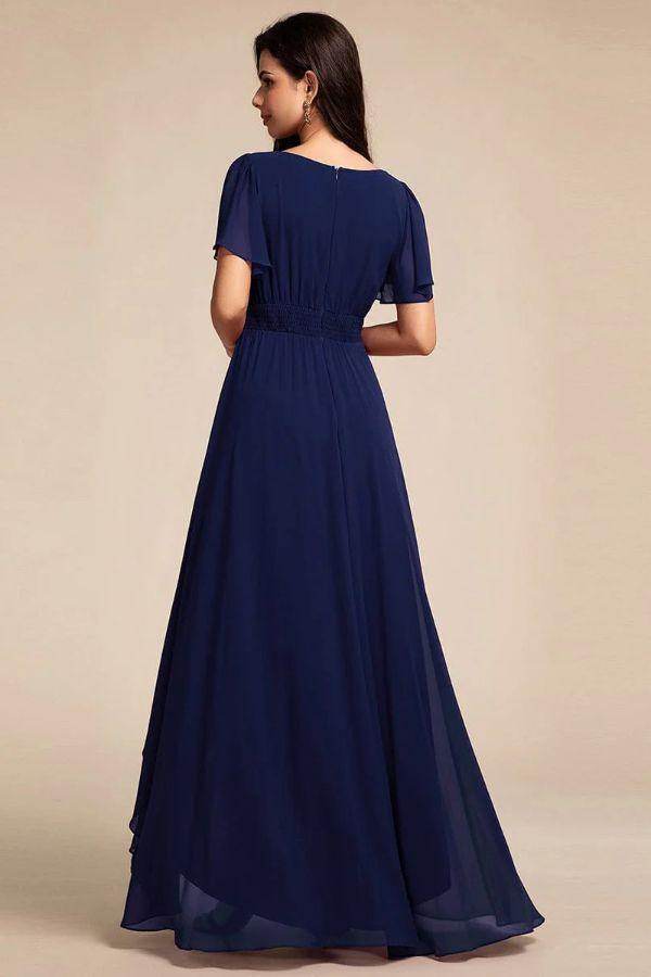 Asymmetrical Maxi Chiffon Dress CS0684 - COCOMELODY