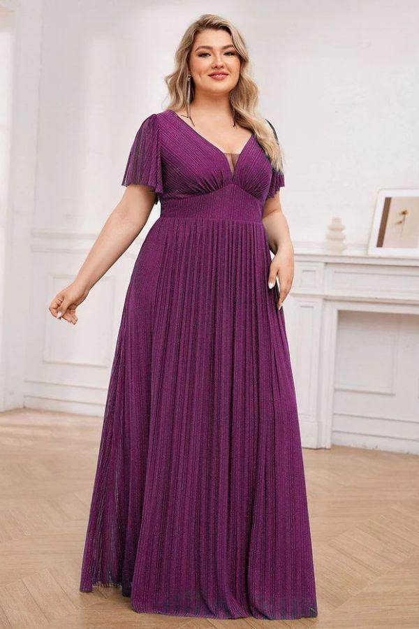 A-Line Maxi Polyester Dress CS0688 - COCOMELODY