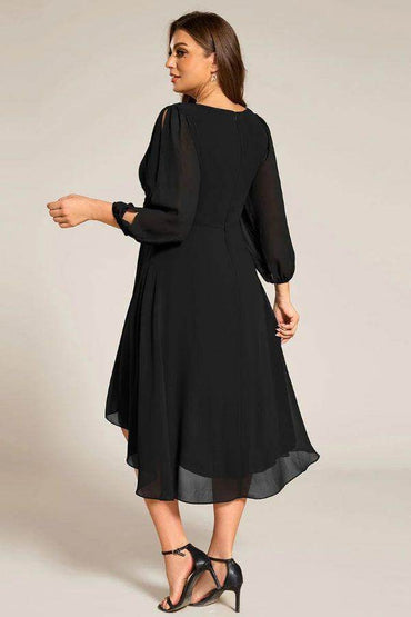 A-Line Midi Lace Dress CS0689 - COCOMELODY