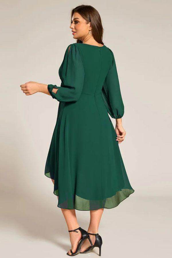 A-Line Midi Lace Dress CS0689 - COCOMELODY