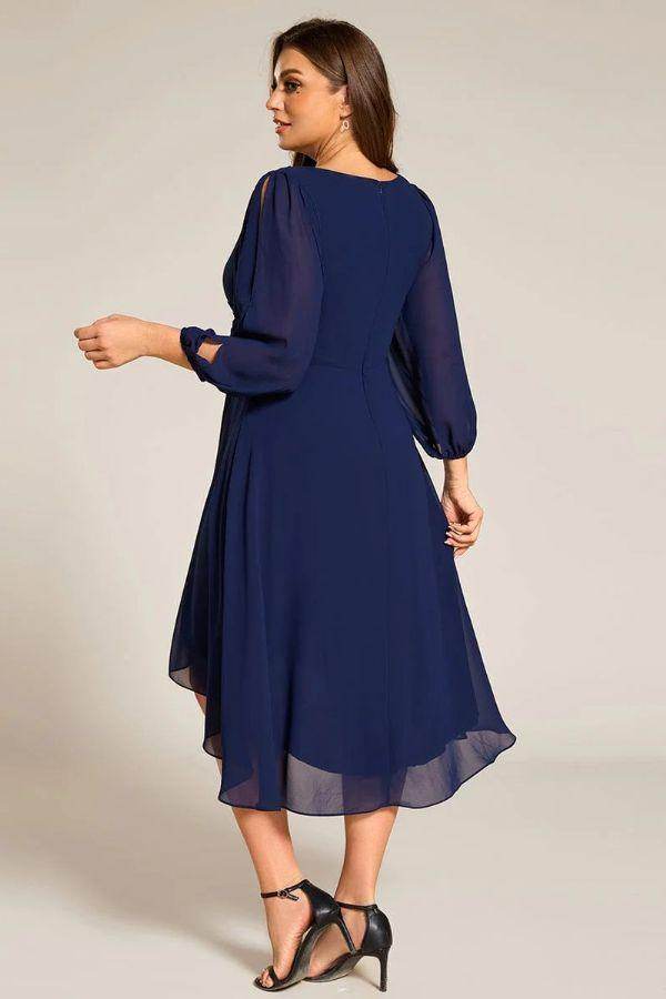 A-Line Midi Lace Dress CS0689 - COCOMELODY