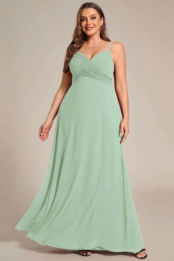 A-Line Maxi Chiffon Dress CS0690 - COCOMELODY