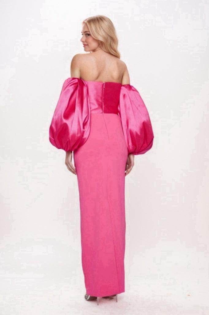 Sheath-Column Maxi Elastic Cloth Prom Dress CS0693 - COCOMELODY