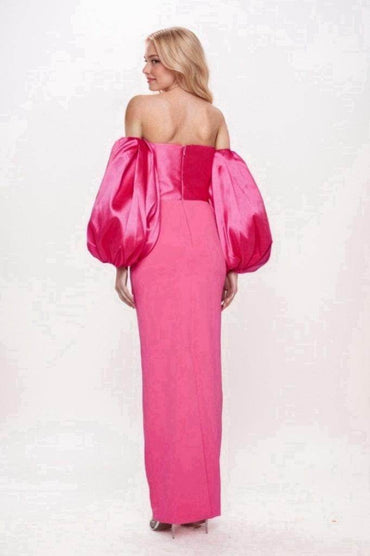 Sheath-Column Maxi Elastic Cloth Prom Dress CS0693 - COCOMELODY