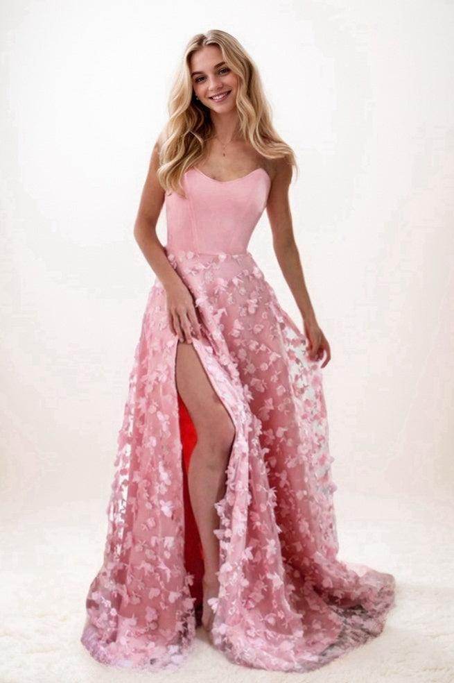 bloom prom dresses Amarra 88848 Blue Floral Chiffon Prom Dress with Ruffled Skirt 2024 88848